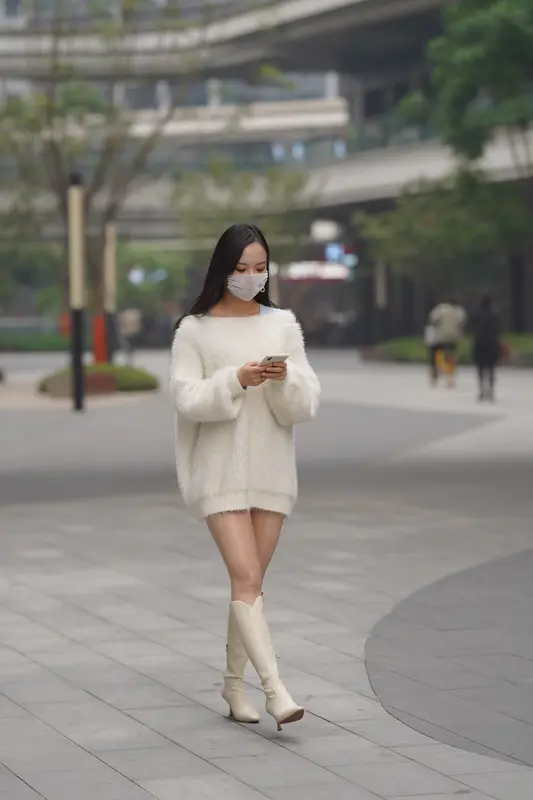 魔镜街拍 NO.170 凯恩街拍摄影 牛仔裙小姐姐 - 魔镜街拍